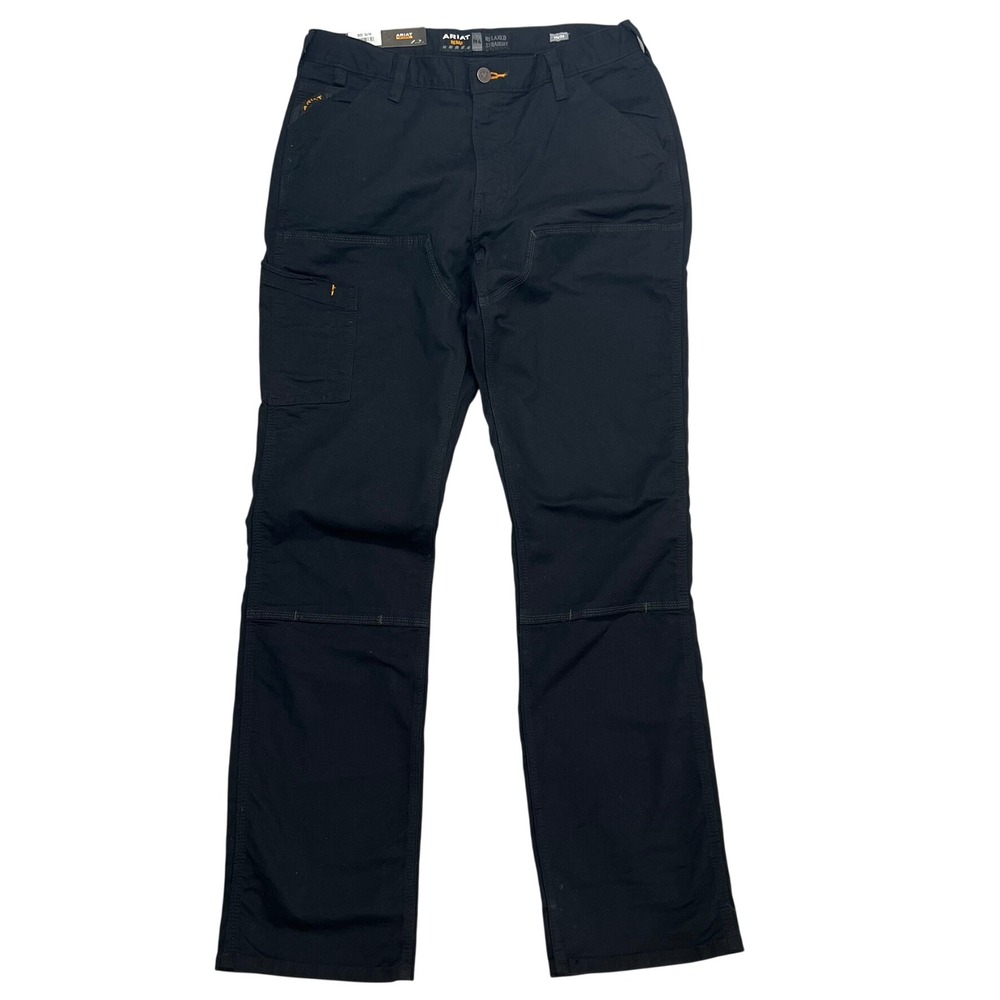 Ariat Rebar M4 Relaxed Straight Leg Work Pants Mens 34x36 Black Double Front NEW - Picture 3 of 7